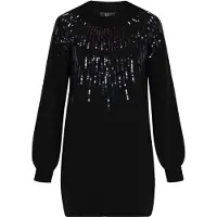 Faina Vestido de malha preto