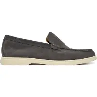 BOSS para homem. 50543083 Mocassins de couro Sienne cinzento (44), Plano, Camurça, Nenhum, Casual, Cinza