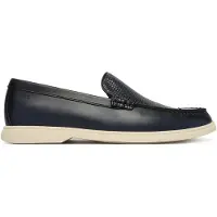 BOSS para homem. 50563129 Mocassins de couro Sienne Loaf azul marinho (41), Plano, Nenhum, Casual