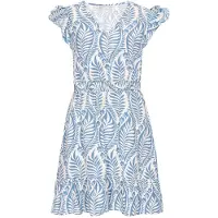Usha Vestido azul pombo / branco
