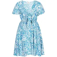 Usha Vestido azure / branco