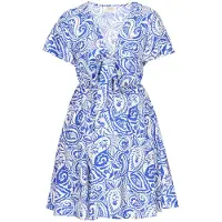 Usha Vestido azul / branco