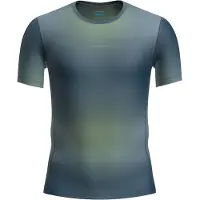 Icebreaker - Primeiras camadas - M Merino Blend 75 Cool-Lite Featherlight SS Crewe Atlantis Flint Blue Seaglass para Homem - Tamanho M - Azul