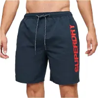 Superdry para homem. M3010236A Fato de banho Graphic 17 azul (S), Beachwear, Polister Reciclado, Sustentável, Marinho