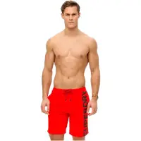 Superdry para homem. M3010238A Fato de banho vermelho clássico (S), Beachwear, Polister Reciclado, Sustentável