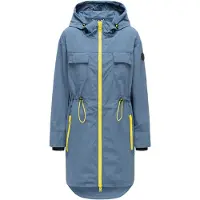 MARIKOO Parka meia-estação 'Trüffelbonbon' azul pombo / verde néon