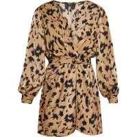 Faina Vestido camelo / preto