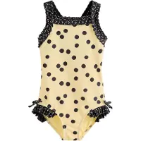 Next Fato de banho amarelo pastel / preto