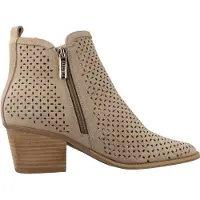 Carmela para mulher. 16314903-BEIGE Botins em pele 163149 bege (39), Marrom, 3 a 5cm, Serraje, Zíper, Casual