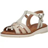 Pikolinos para mulher. W9B-0789C1 Sandálias Roquetas em pele bege (40), Couro, 1 a 3cm, Fivela, Casual