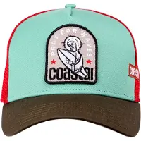 Coastal Boné 'HFT Pray for Waves' turquesa / castanho escuro / vermelho / branco