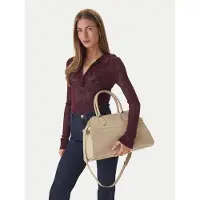 GUESS Mala de ombro 'Yulia Small Satchel' bege