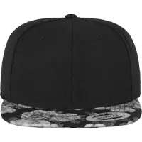 Flexfit Boné 'Roses' cinzento / preto