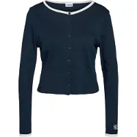Noisy May Casaco de malha 'NMJudy' azul escuro / branco