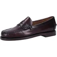 Sebago para mulher. 7001530 Classic Dan Leather Loafers castanho-vinho (41), Couro, Plano, 1 a 3cm, Nenhum, Casual, Sapatos de Festa, Clássi
