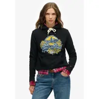 Superdry para mulher. W2012535A Moletom com capuz Floral preto (S), Casual, Algodão, Manga comprida