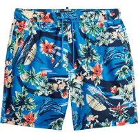 Superdry para homem. M3010232A Fato de banho com estampado havaiano reciclado azul (XL), Beachwear, Polister Reciclado, Sustentável