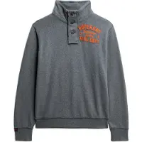 Superdry para homem. M2014114A Camisola cinzenta Vintage Athletic Henley (S), Casual, Cinza, Algodão