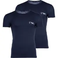 Emporio Armani para homem. EM001849_AF14131 Conjunto de 2 t-shirts Homie slim fit azul-marinho (L), Homewear, Algodão, Manga curta
