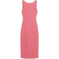 Superdry para mulher. W8011612A Vestido midi de malha com costas cruzadas cor-de-rosa (XL), Casual, Viscoso, Sem mangas / correias