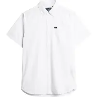 Superdry para homem. M4010623A Camisa oxford de manga curta branca (M), Branco, Casual, Algodão