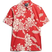 Superdry para homem. M4010353A Camisa havaiana vermelha (XL), Casual, Algodão, Manga curta