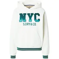 Superdry para mulher. W2012601A Camisola Varsity Country Club bege (M), Casual, Algodão