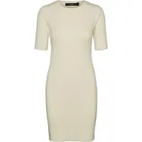 Vero Moda Vestido Curto De Manga Curta Gold 2/4 O Neck Vip