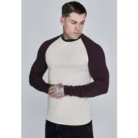 SikSilk Camisa ecru / castanho escuro