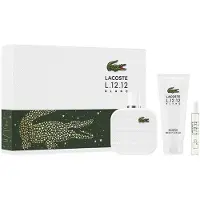 Lacoste L.12.12 White Men Eau de Toilette Spray 100ml Conjunto de 3 peças