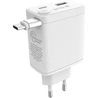 Muvit For Change Carregador De Parede Retrátil Pd Usb-c 30w
