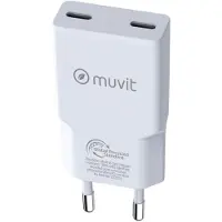 Muvit For Change Carregador De Parede Slim 2 Qc 3.0 Usb-c 18w