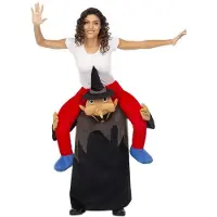 MOM Túnica Preta De Bruxa Com Personagem Para Fantasia