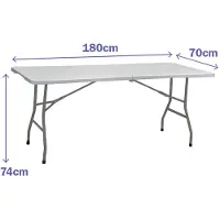 Marbueno Summer Mesa Dobrável Para Camping 10441 180x70x74 Cm