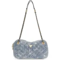 GUESS Mala de ombro 'Cerelia Shoulder Sat' azul ganga