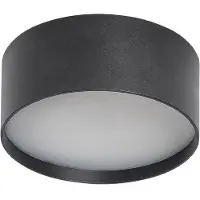 CMD Candeeiro de teto LED 9094, Ø 15 cm, antracite, IP44, metal