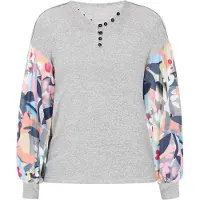 CALEY Blusa navy / azul claro / cinzento / alperce