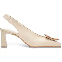 Hispanitas para mulher. HV264762 Sapatos bege Amapola (39), Couro, 5 a 8cm, Nenhum, Casual, Sapatos de Festa, Clássico