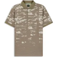 BOSS para homem. 50558583 Pólo Active slim fit verde (XXL), Casual, Poliéster, Manga curta
