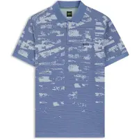 BOSS para homem. 50558583 Pólo Active slim fit azul (M), Casual, Poliéster, Manga curta