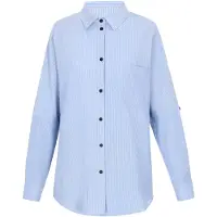 CALEY Blusa azul claro / branco