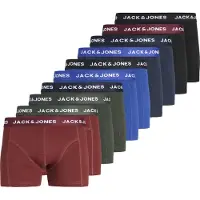 Jack & Jones Boxers 'Jacsolid' marinho / genciana / oliveira / vermelho escuro / preto