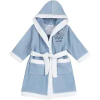 Chicco Roupão de banho azul claro / branco