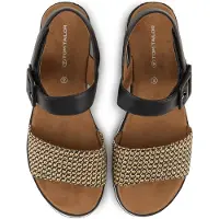 Tom Tailor Sandália mocha / preto