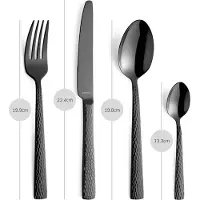 Amefa Felicity 3319, conjunto de talheres 24-peças, preto
