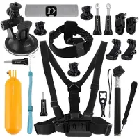 Puluz Conjunto De 20 Acessórios Para Câmeras Esportivas Pkt18