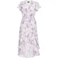 Dreimaster Vestido de verão lilás / roxo pastel / offwhite