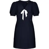 Dreimaster Klassik Vestido navy / branco