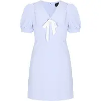 Dreimaster Klassik Vestido azul claro / branco