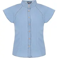 Dreimaster Blusa azul ganga